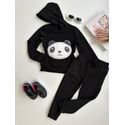 Conjunto Panda Pelúcia Preto 