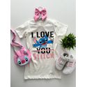 Camisetão Stitch Off White 