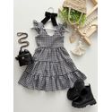 Vestido Marilia Xadrez Preto 