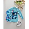 Vestido Moletom Stitch Azul 