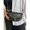 Bolsa Luna Couro Legítimo Preta