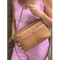 Bolsa Vera Caramelo Couro legítimo 