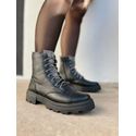 Bota Coturno preta tratorada com brilho Donna Clô