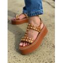 Sandália Flatform Bianca Caramelo
