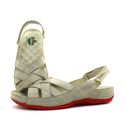 Sandália Feminina de Couro Legítimo e Palmilha Gel - Off White - 36 - 37 (BE028) OUTLET