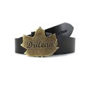 Cinto Drilean Feminino Preto com Fivela Drilean Dourada 100% em couro 135