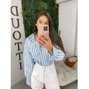 Camisa listrada azul