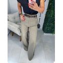 Calça alfaiataria cinza esverdeado