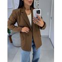 Blazer alfaiataria anne marrom