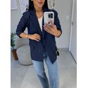 Blazer alfaiataria anne azul marinho