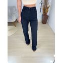 Wide leg elastano preta