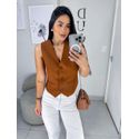 Colete alfaiataria Ana marrom