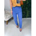 Calça alfaiataria reta azul