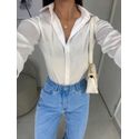 Camisa Cecília acetinada branca 
