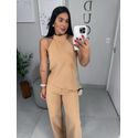 Conjunto alfaiataria Catarina bege