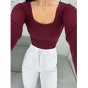 Body Tricot vinho
