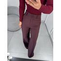 Calça alfaiataria íris bordô