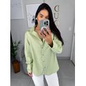 Camisa tricoline verde clara