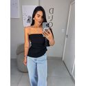 Blusa alfaiataria preta