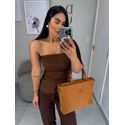 Blusa alfaiataria marrom