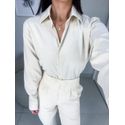 Camisa acetinada nude