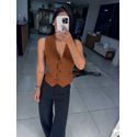 Colete alfaiataria Ana marrom