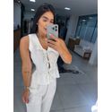 Blusa laço branca