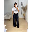Calça paetê preta 