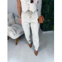 Calça clochard off white