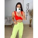 Cropped laço laranja avermelhado