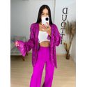 Kimono paetê pink