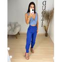 Calça cenoura azul