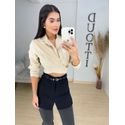 Cropped linho caqui 