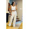 CALÇA WIDE LEG- OFF WHITE