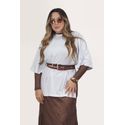 CAMISETA EFFE CAMILA BRANCA COM ABERTURA