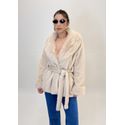 CASACO DE PELO LIRIA BEGE 