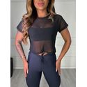 Camiseta Tule Preta