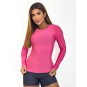 Blusa Poliamida Manga Longa Rosa