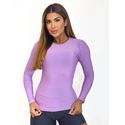 Blusa Poliamida Manga Longa Lilás