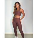 Conjunto Calça Top Joy Marrom