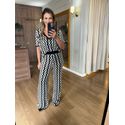 BLUSA MALHA MODAL - PRETA E BRANCA