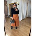 SAIA SUEDE MIDI - CARAMELO