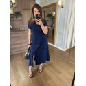 VESTIDO FENDA - MARINHO