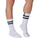 Meia Estilo Veggie Linha Old Style Branco e Preto