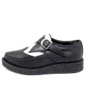 New Creeper Estilo Veggie Abruzzo Preto e Branco Bico Fino