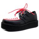 Creeper Preto Vermelho Estilo Veggie Shoes