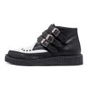 New Creeper Bico Fino Cagliari Estilo Veggie Preto Branco