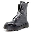 Coturno Tratorado Auren Estilo Veggie Verniz Preto