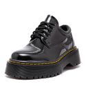 Sapato Colegial Inglês Estilo Veggie Verniz Preto