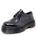 Sapato Oxford Estilo Inglês Greta Verniz Preto All Black